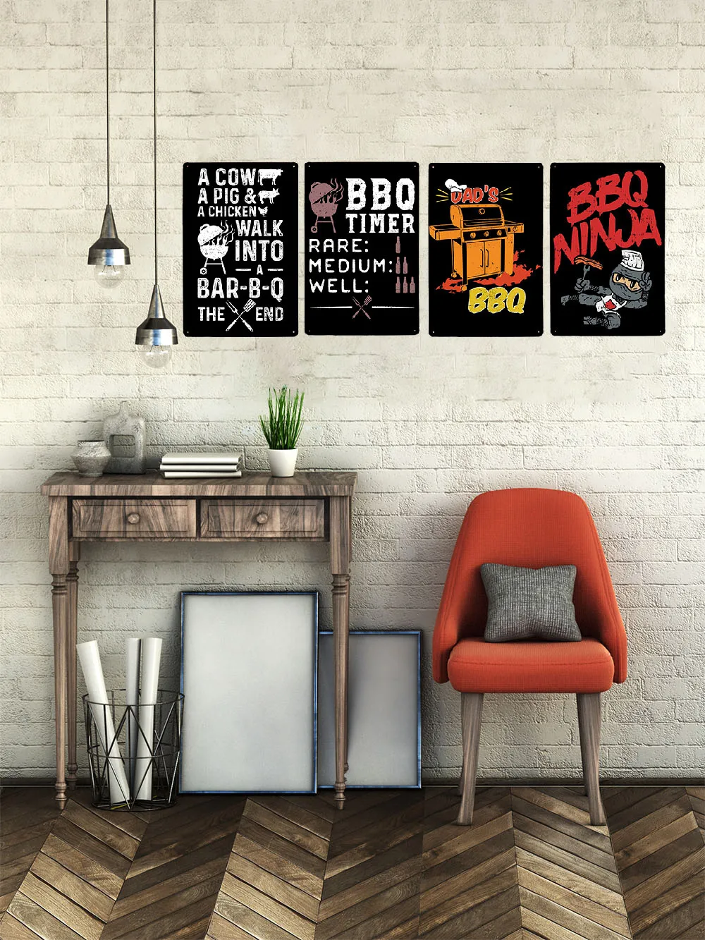 Металлический плакат для зоны барбекю 20 х30 см | Дом и сад