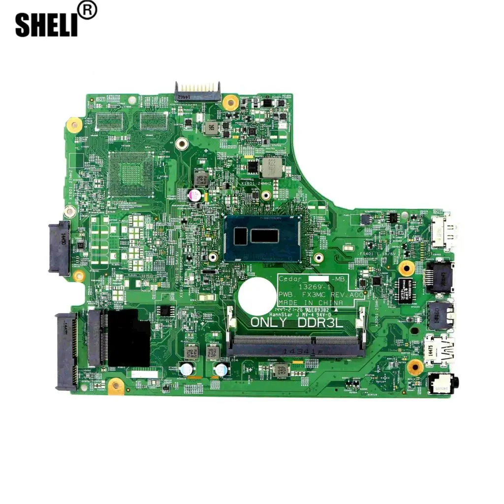 CW5N0 настоящий рабочий ноутбук UMA DDR3L материнская плата 13269 1 FX3MC w/ i3 5005U CPU для Dell Inspiron