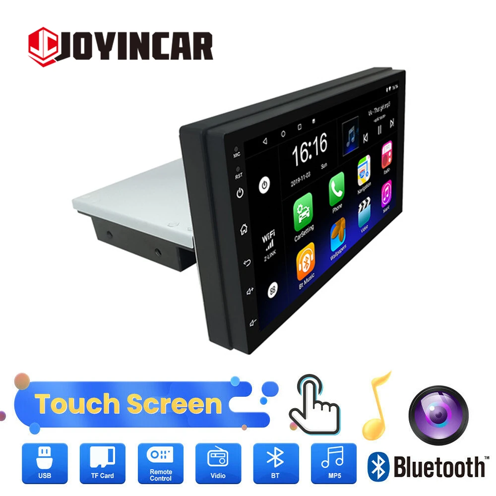 Автомагнитола JOYINCAR 1DIN 7 дюймов Android 9 1 сенсорный экран 1080P регулируемый