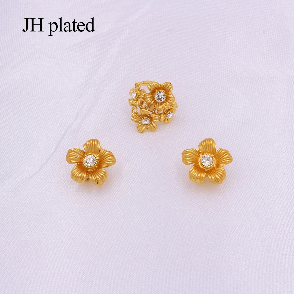 Изысканные Ювелирные наборы из Дубая для женщин вечерние ожерелье серьги