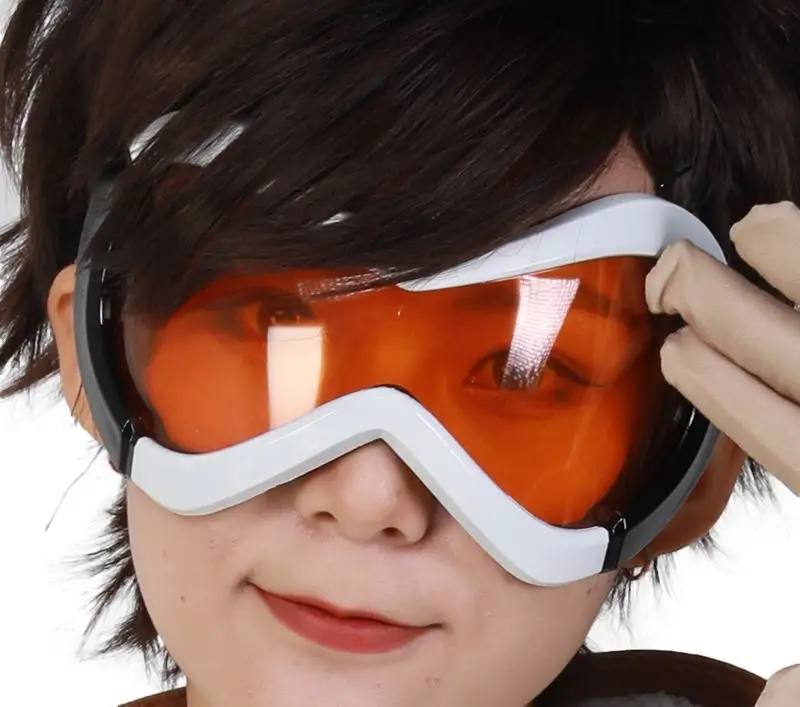 Xcoser OW Косплей Трейсера очки с оранжевыми стеклами маска для глаз Смола очки для костюма Аксессуары Реквизит Высокое качество подарок на Хэллоуин