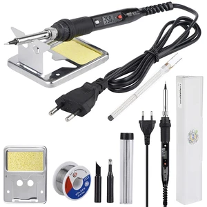 JCD 80 Вт ЖК-дисплей паяльник 220V 110V Регулируемый Температура сварочный припой инструмент для ремонта Керамика тепла паяльник Типсы