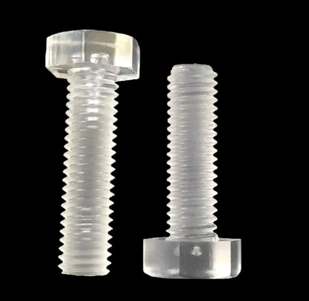 100 штук винтов с шестигранной головкой M3 M4 M5, наружная шестигранная гнездовая болтовая головка, мужской винт из прозрачного материала PC-пластика, 5мм-40мм длина.