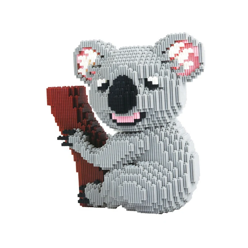 

Xizai 8005 Cartoon Koala Bear Koalas Wild Animal Pet Tree 3D Model DIY Mini Magic Blocks Bricks Building Toy for Children no Box