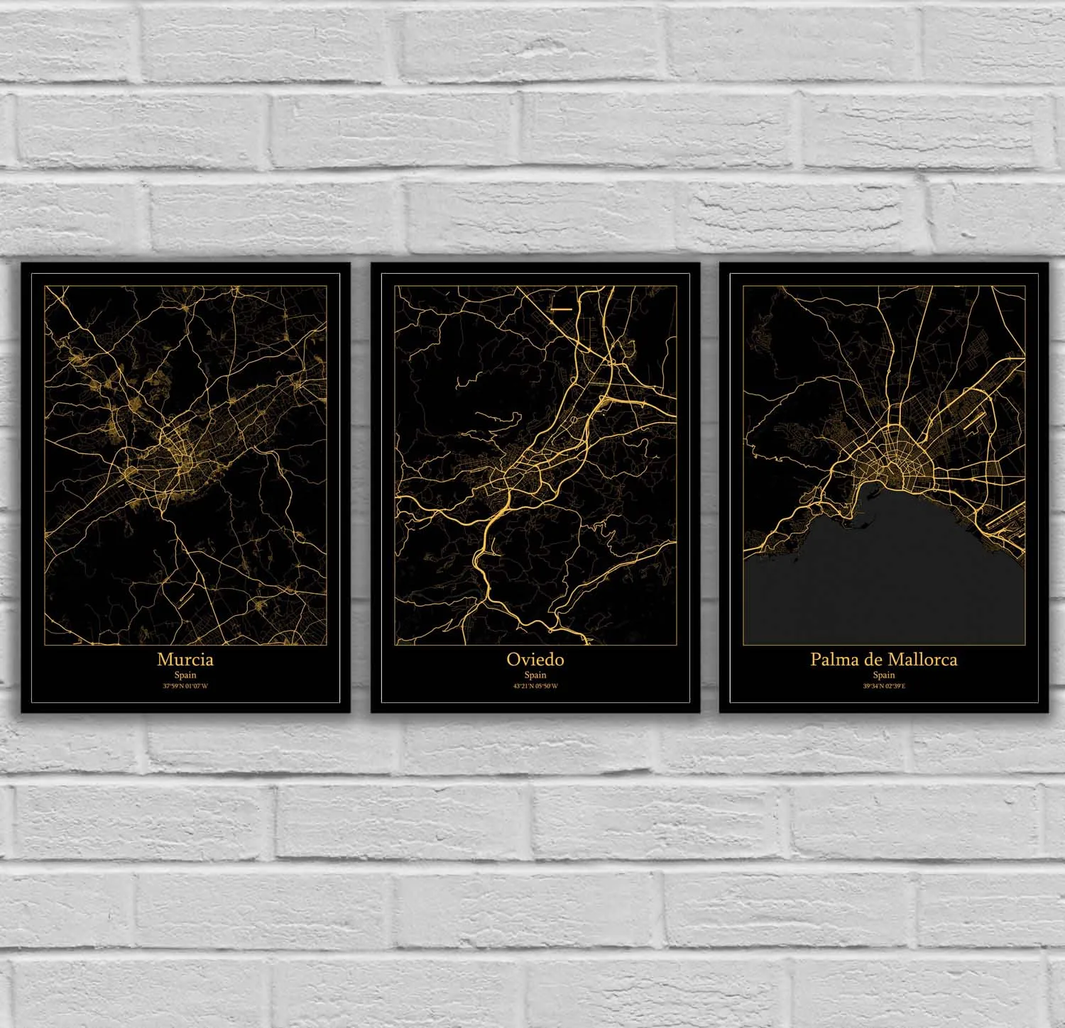 Карта Испании KOPHAEL печать на холсте