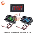Цифровой вольтметр постоянного тока, измеритель напряжения, 0,56 дюйма, диапазон измерений 0-30 в, для автомобилей, мотоциклов, 5 В, 12 В