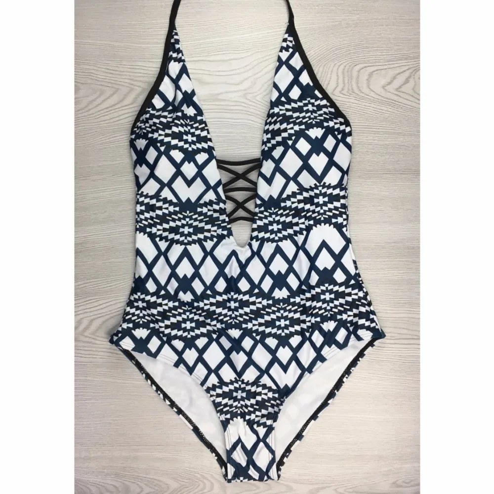 

Moobiffy Black White Striped Women High Cut Trikini Swim Wear Bathing Suit Bodysuit Swimwear Women One Piece Swimsuit