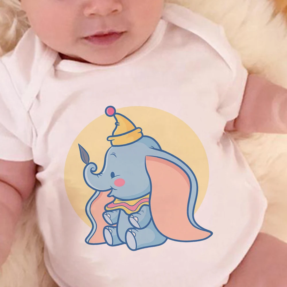 

Bodysuit Newborn Cute Dumbo Elephant Harajuku Fashion One-piece Summer Wild O-neck Comfortable One-piece Soft Toddler Romper