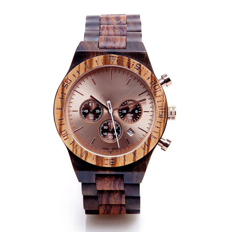 

2020 Sale Speed Sell Pass Hot Style Ebony Table Fashionable Man Watches Multifunctional Quartz Wooden Customization