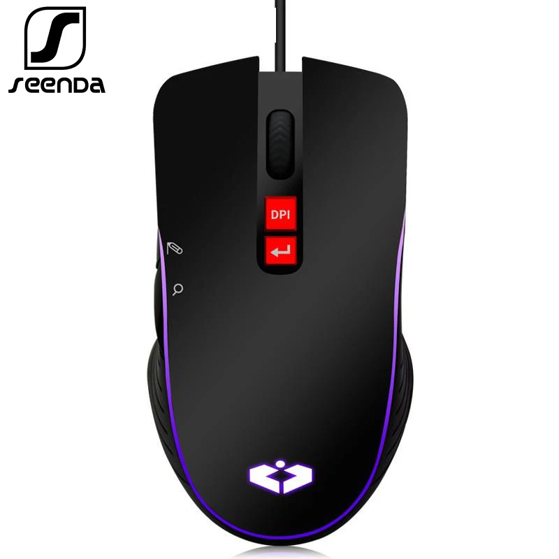 Проводная игровая мышь SeenDa 3200 DPI настраиваемая умная Голосовая для компьютера