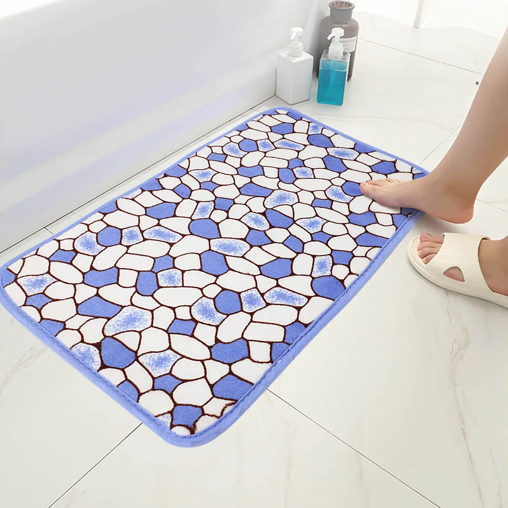 

Bathroom Mat Absorbent Rectangle Entrance Doormat Bathtub Side Floor Rug Shower Room Pads Absorbent Anti-slip Home Decoration