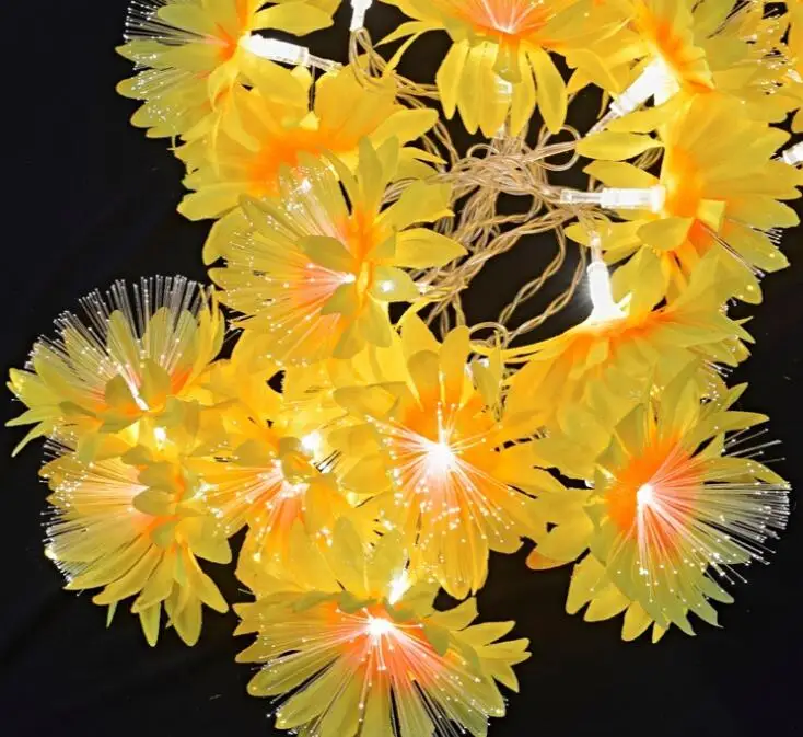 

LED flower string lights room decoration flash girl photo props battery lights Korean style fabric heart string lights