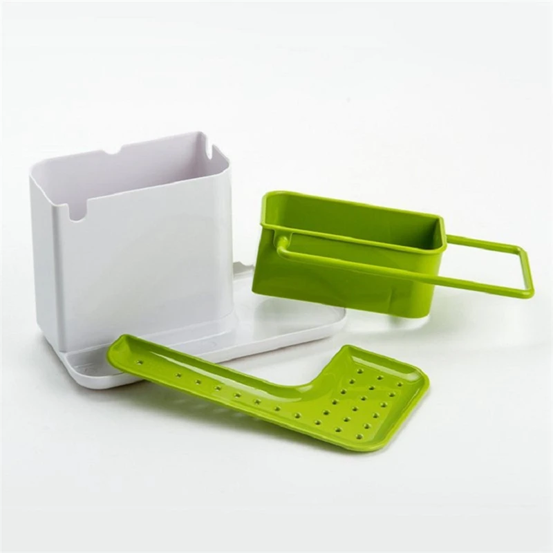 

Storage Shelf Sponge Holder Draining Sink Box Kitchen Organizer Draining Rack Dish Storage Rack Stands Tidy Utensils Towel Rack