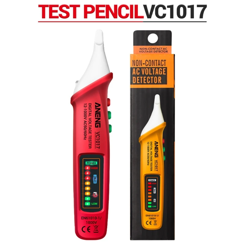 

VC1017 Digital AC Voltage Meter Multimeter Pen 12-1000V NCV Automatic Voltmeter Smart Sensor Tester Buzzer Detector Tool
