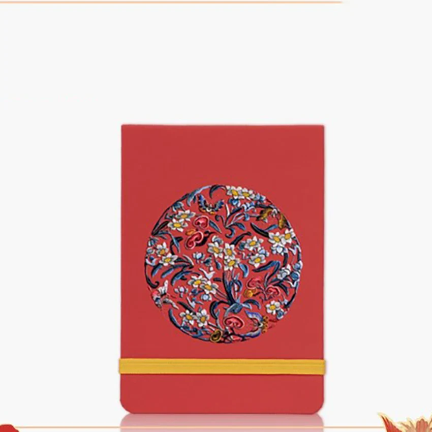 Portable Retro Hardcover Notebook With Elastic Lanyard Printing Colorful Diary Notepad For Office Student Stationery | Канцтовары для