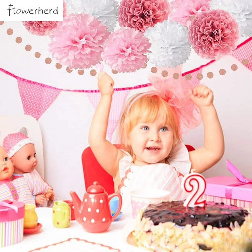 Розовое золото День рождения украшения набор блестящих с днем баннер ткани