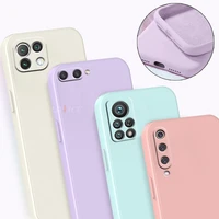 new square silicone phone case for xiaomi mi 11 lite ultra mi 10 mi 8 mi 9 se note 10 pro lite 9t mi 10s 6x 9 lite mix2s 3 cover