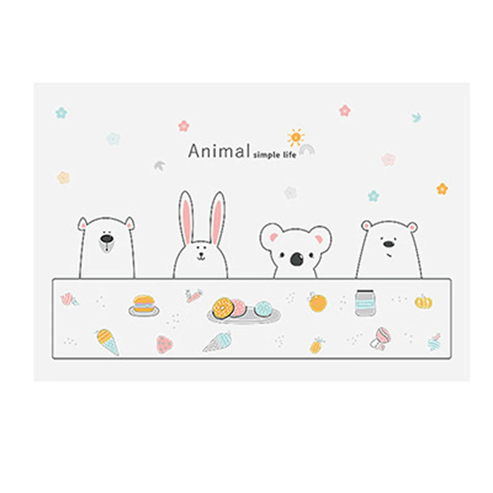 

Kitchen Self Adhesive Wallpapers Aluminum Foil Kitchen Stove Cabinet Stickers Oil Proof Waterproof Cartoon Wall Sticker