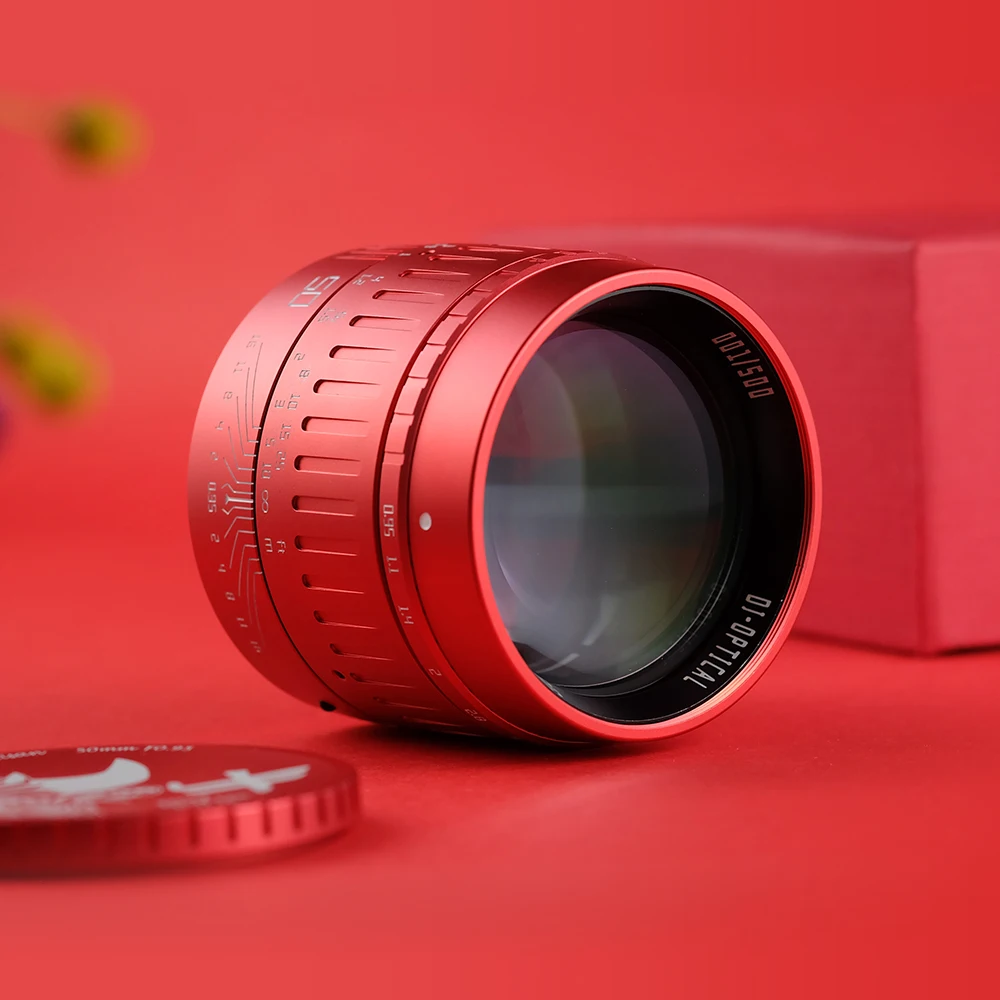 TTArtisan 50 мм F0.95 ASPH красный объектив 2021 камеры Ручной фокус для большой апертуры