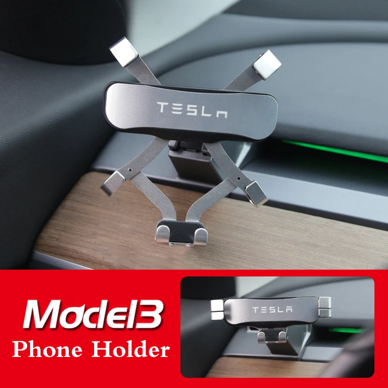 

Автомобильный держатель для телефона, подставка, кронштейн дисплея GPS-навигации для Tesla Model 3 2016 2017 2018 2019 2020, аксессуары для интерьера автомоб...
