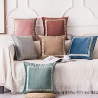 nordic home decor cushion cover velvet decoration pillows for sofa living room car housse de coussin 4545 decorative