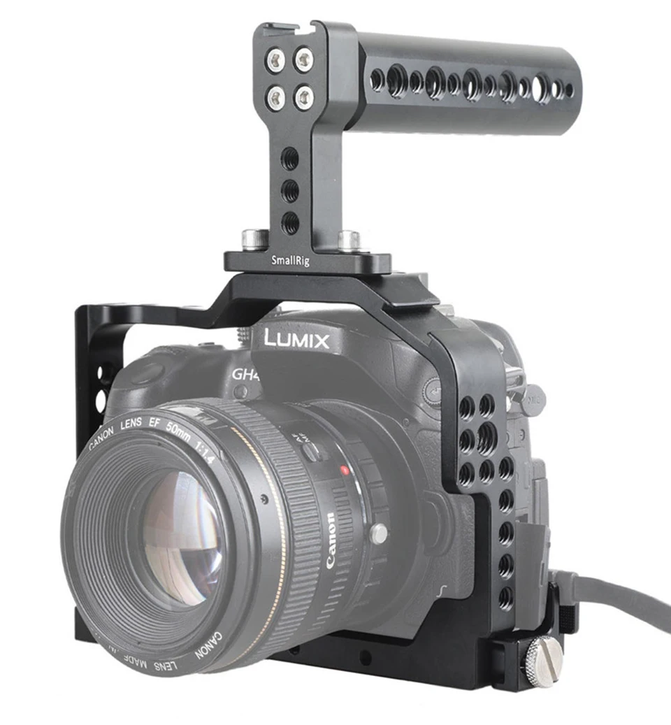 SMALLRIG GH4 камера клетка Комплект для Panasonic DMC-GH4/GH3 камера с верхней ручкой Ручка HDMI кабель зажим форма установки 1980