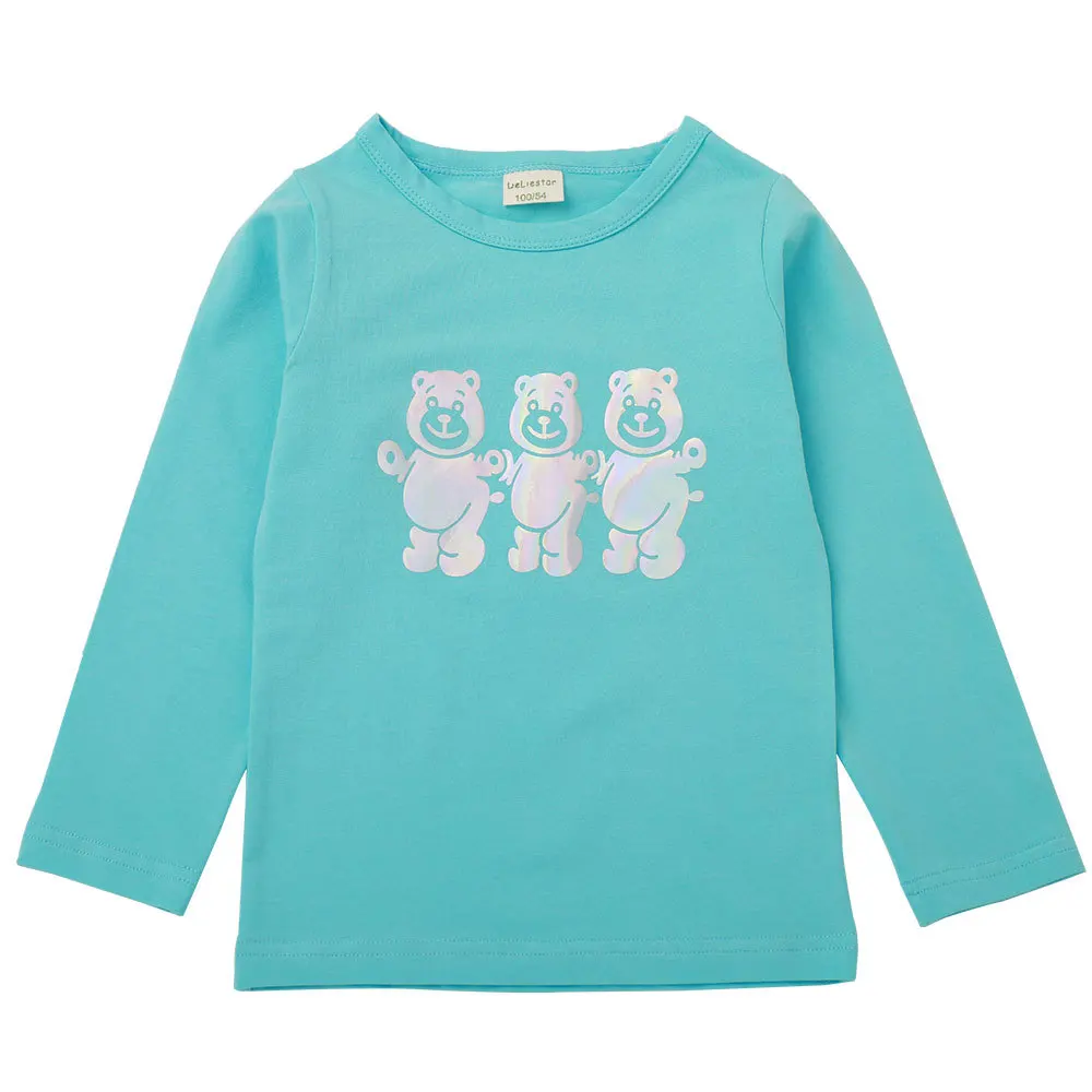 

VIDMID Весенняя Детская футболка с длинным рукавом Топ для мальчиков и девочек круглый вырез мультяшный принт нижняя рубашка ins 1032 38
