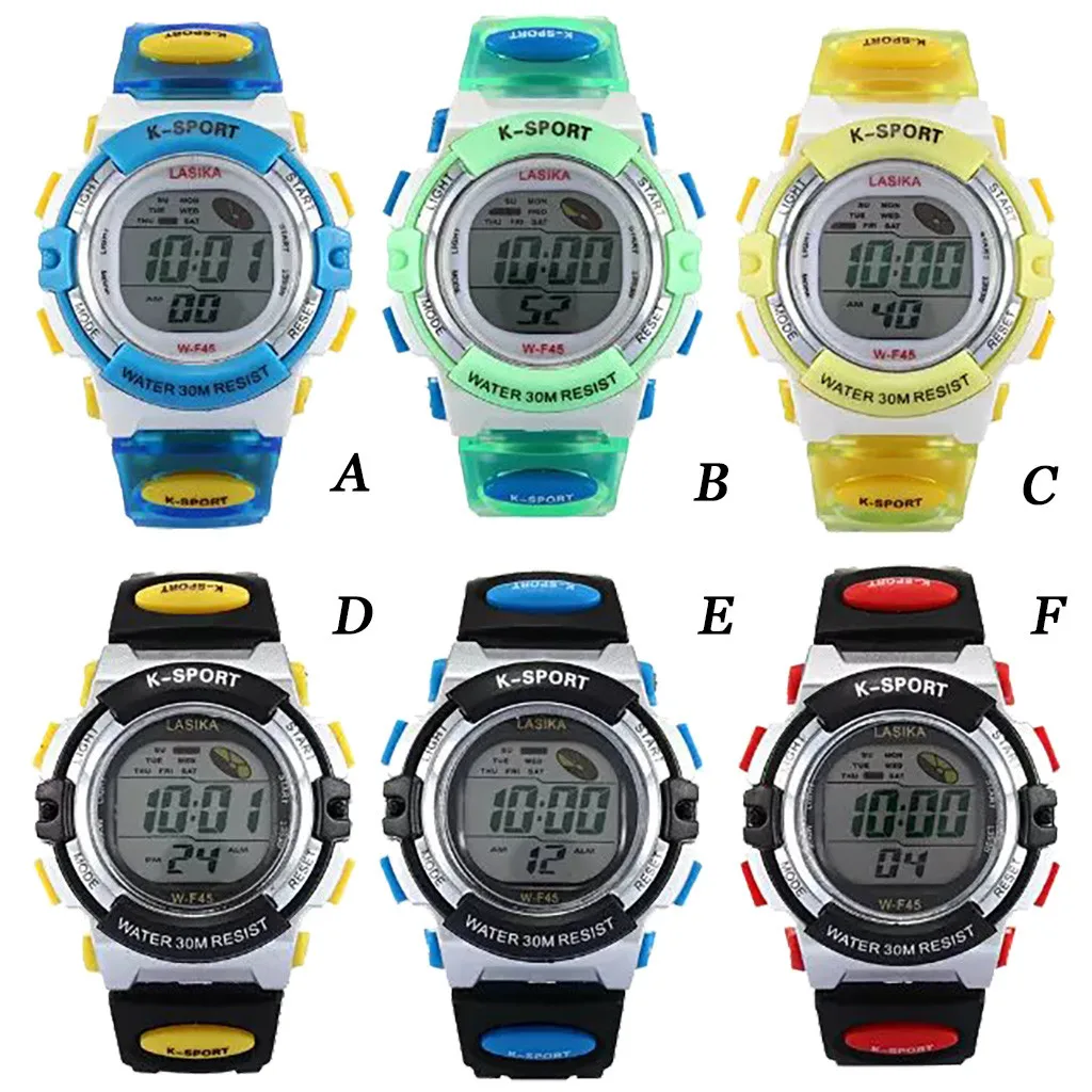 

Children's watch multifunctional alarm clock student waterproof and sweat-proof sports fashion electronic watch round dial 05*