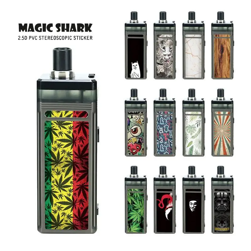 Волшебная Акула череп Вента дьявол лист Кот дерево камень печать 2.5D чехол пленка