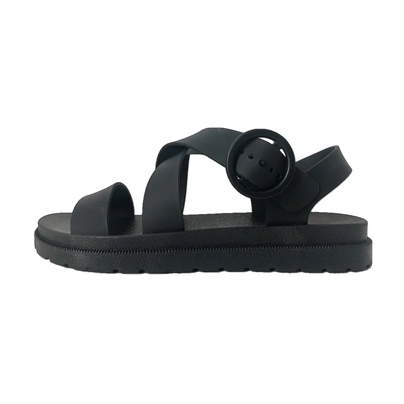 

Chic Cross Strap Sandals for Women Summer Flat Roman Jelly Beach Sandals Open Toe Shoes Shoes Sandals Women