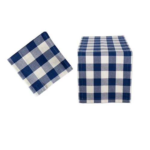 1 set Blue 30x180 см хлопчатобумажная скатерть Buffalo скатерть с рисунком в клетку прямоугольник современный стол бегун s скатерти для дома Свадебная вечеринка в отеле - Цвет: 1 set Blue