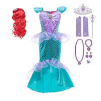 mermaid ariel princess girl dress cosplay costumes for kids baby ariel fancy dresses children carnival birthday party clothing