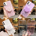 Чехол-накладка для iphone 12, 11 Pro Max, X, XR, XS, 6, 6S, 7, 8 Plus, SE 2, с блестками