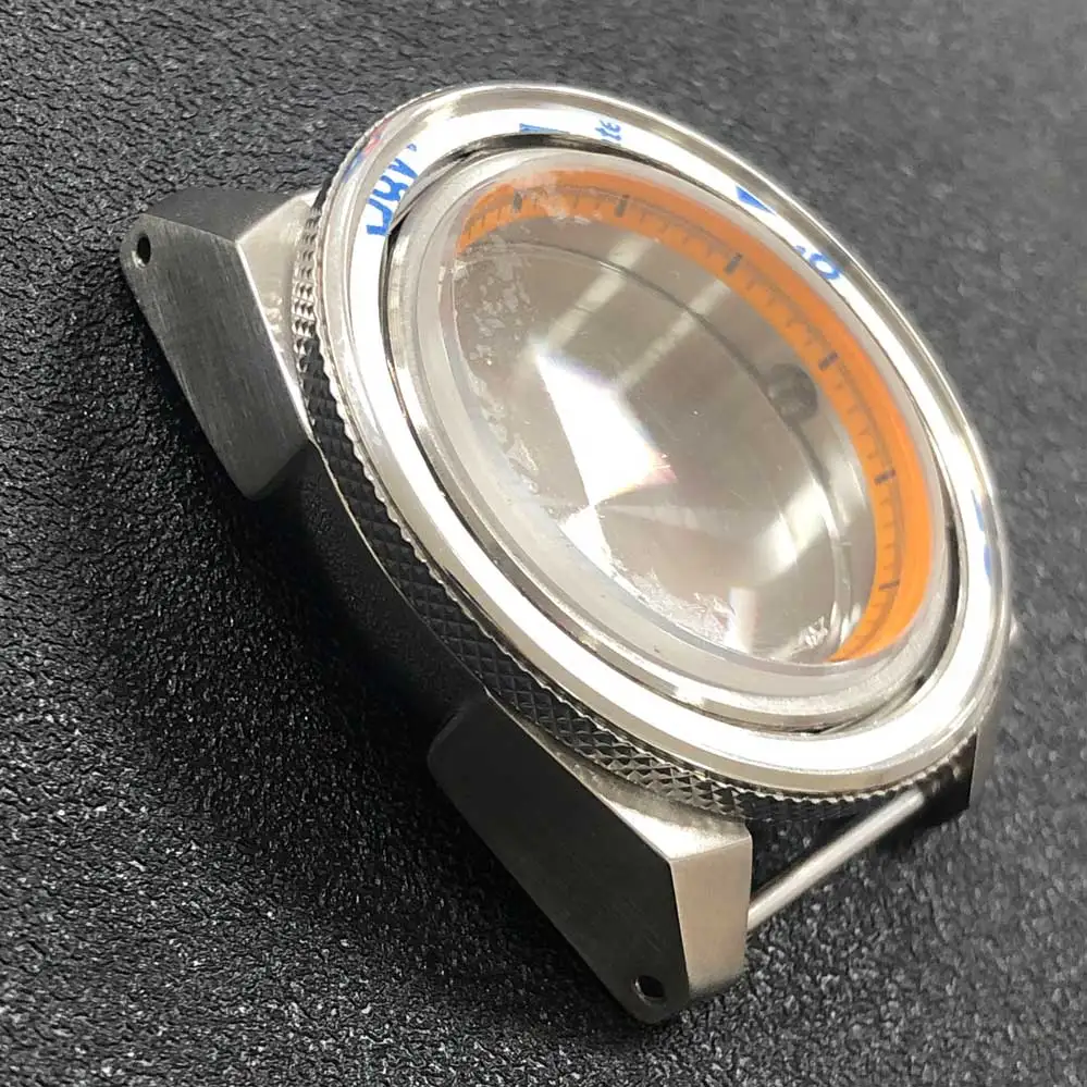 Оранжевый чехол для часов с внутренним затемнением 43 мм из нержавеющей стали 316L