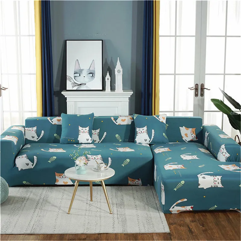 Эластичный чехол для дивана плотная накидка все включено секционные чехлы