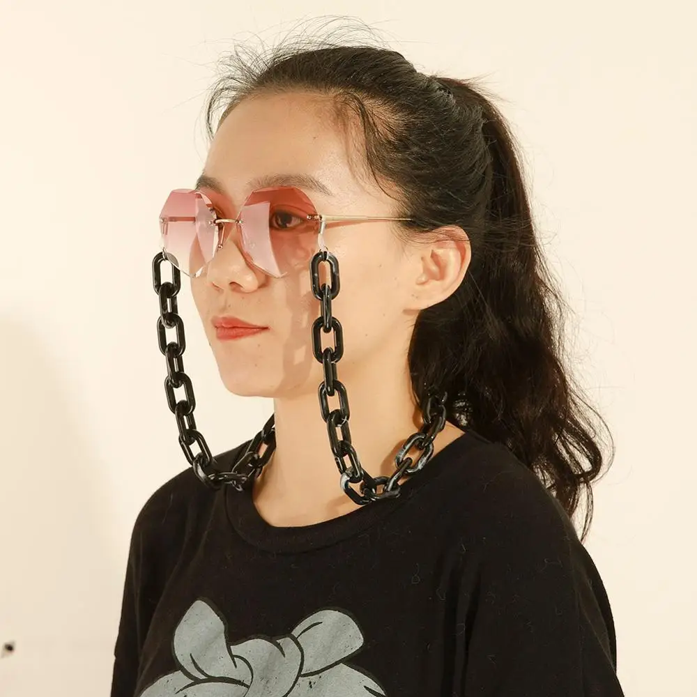 Teamer подвесная цепочка для солнцезащитных очков женщин и мужчин черные акриловые