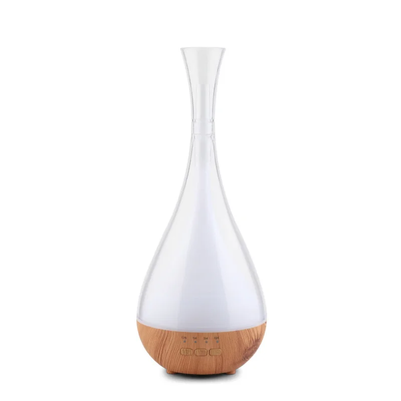 

Ultrasonic Essential Oil Aromatherapy Diffuser Wood Graind Air Aroma Humidifier Mist Maker Fogger with 7 Colors Led Light