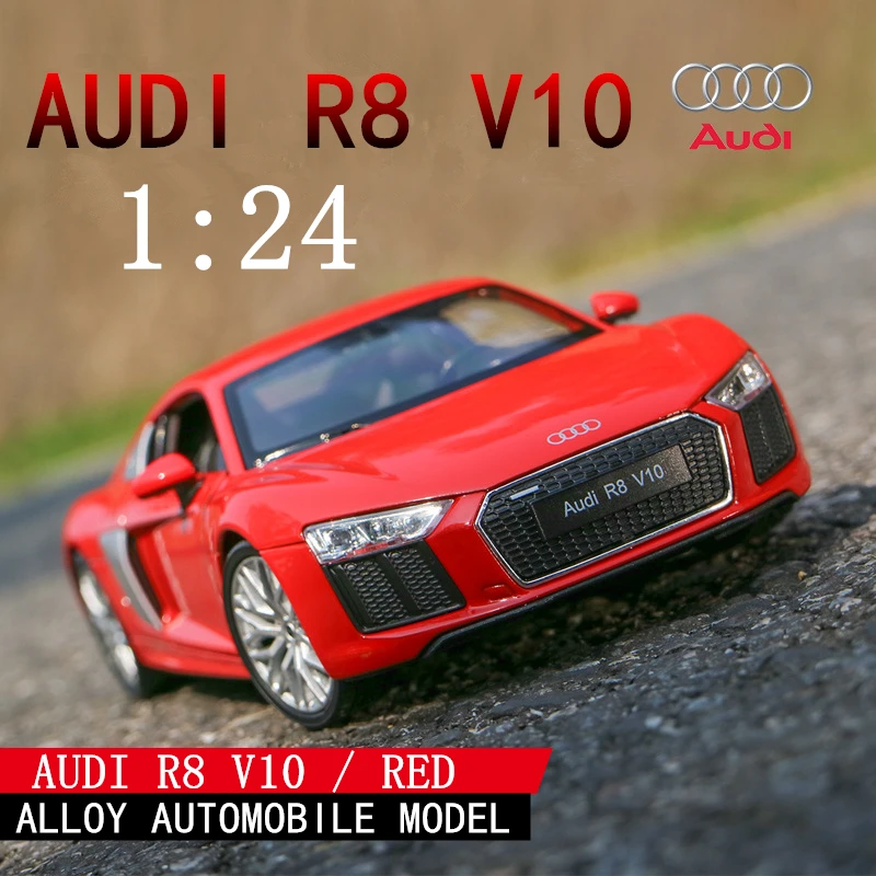 Welly 1:24 Audi R8 V10 TT автомобильный брелок для автомобильных ключей имитационная