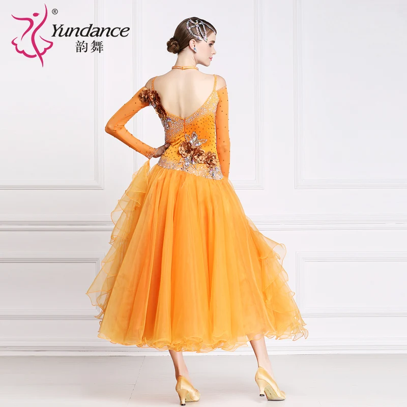 The new National standard modern dance clothing big pendulum dress practice clothing ballroom dancing Waltz-B-14764