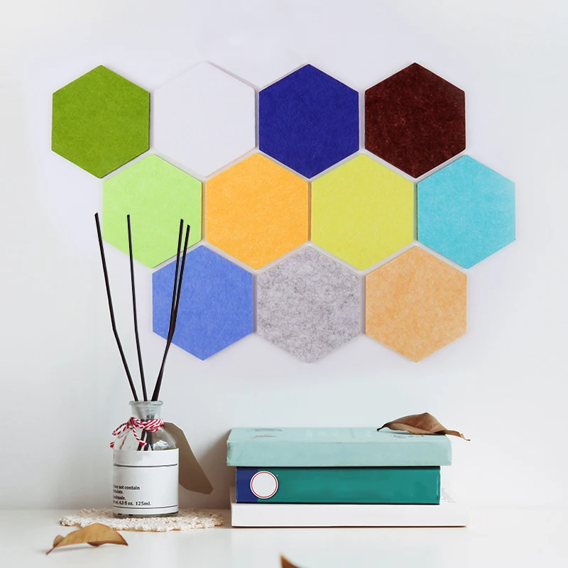 Hexagon Wall Stickers 3D Letter Message Board Photo Display Felt Kids Room Decor Background Wallpaper Decorative | Дом и сад