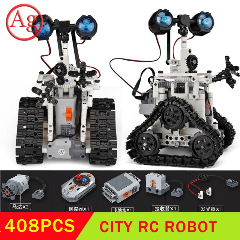 Город RC робот Электрический совместимый DIY MOC строительные блоки дистанционное