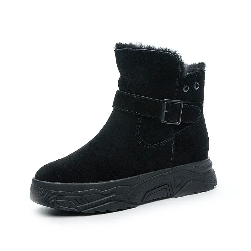 

Sneakers Women Warm Fashion Ankle Boots Plush Fur Keep Warm Woman Shoes Lace Up Round Toe Shoes Comrfortable Shoes Women 899