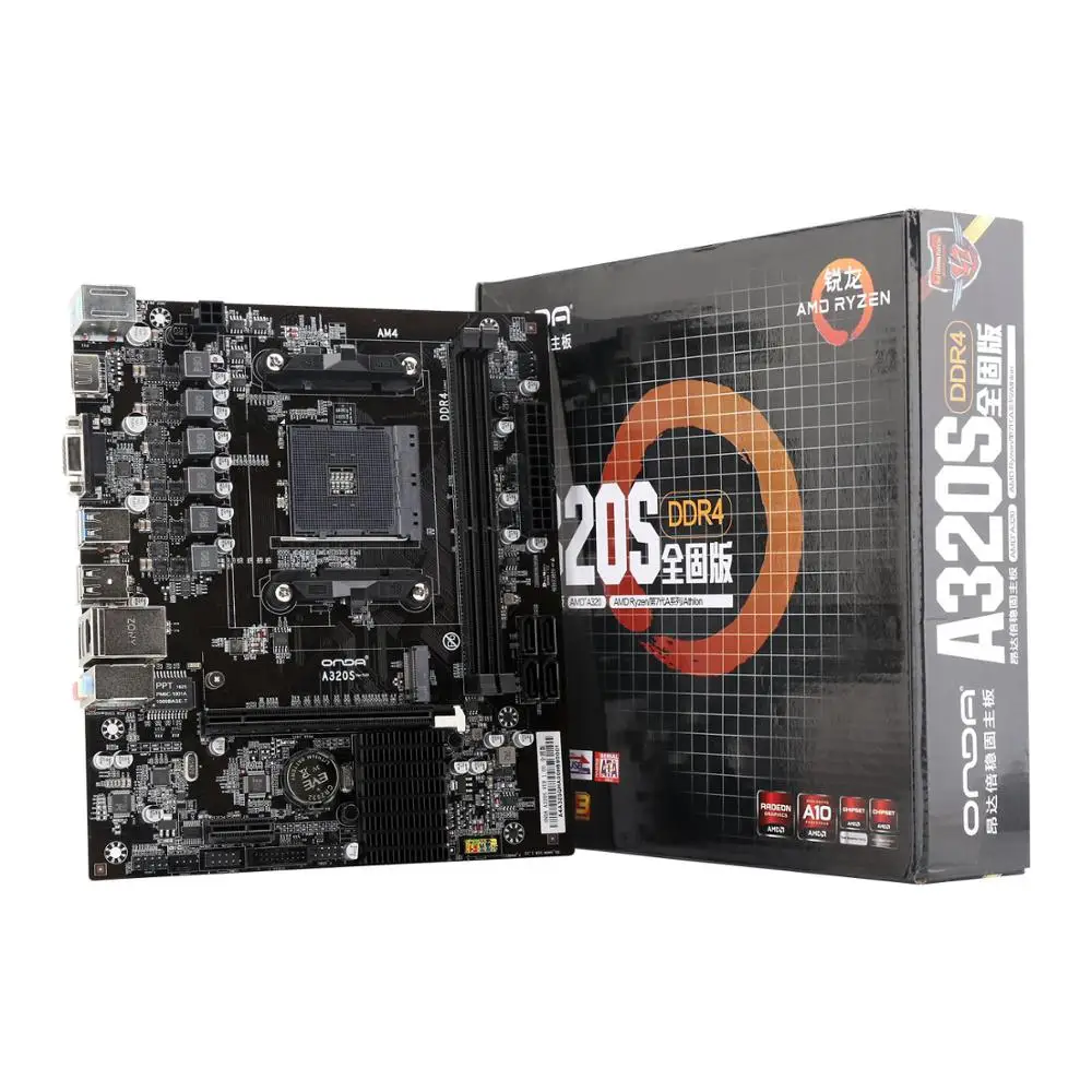 Onda A320S M-ATX AMD A320 DDR4 M.2 USB3.1 STAT3.0 SSD New 16G Double Channel Socket AM4 Motherboard |