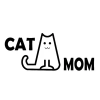 166 7cm cat mom decal sticker cat lady car accessories fashion personality car stickers to cover scratches new style hot