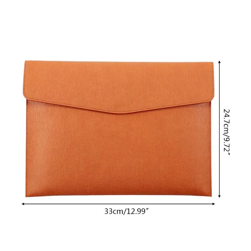 

Waterproof Leather A4 Business Briefcase File Folder Document Paper Organizer Storage Bag School Office Stationery