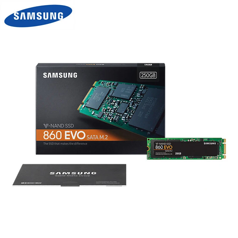 SAMSUNG SSD 860 EVO M.2 2280 SATA 250 ГБ 500 1 ТБ Внутренний твердотельный жесткий диск HDD M2 ноутбук