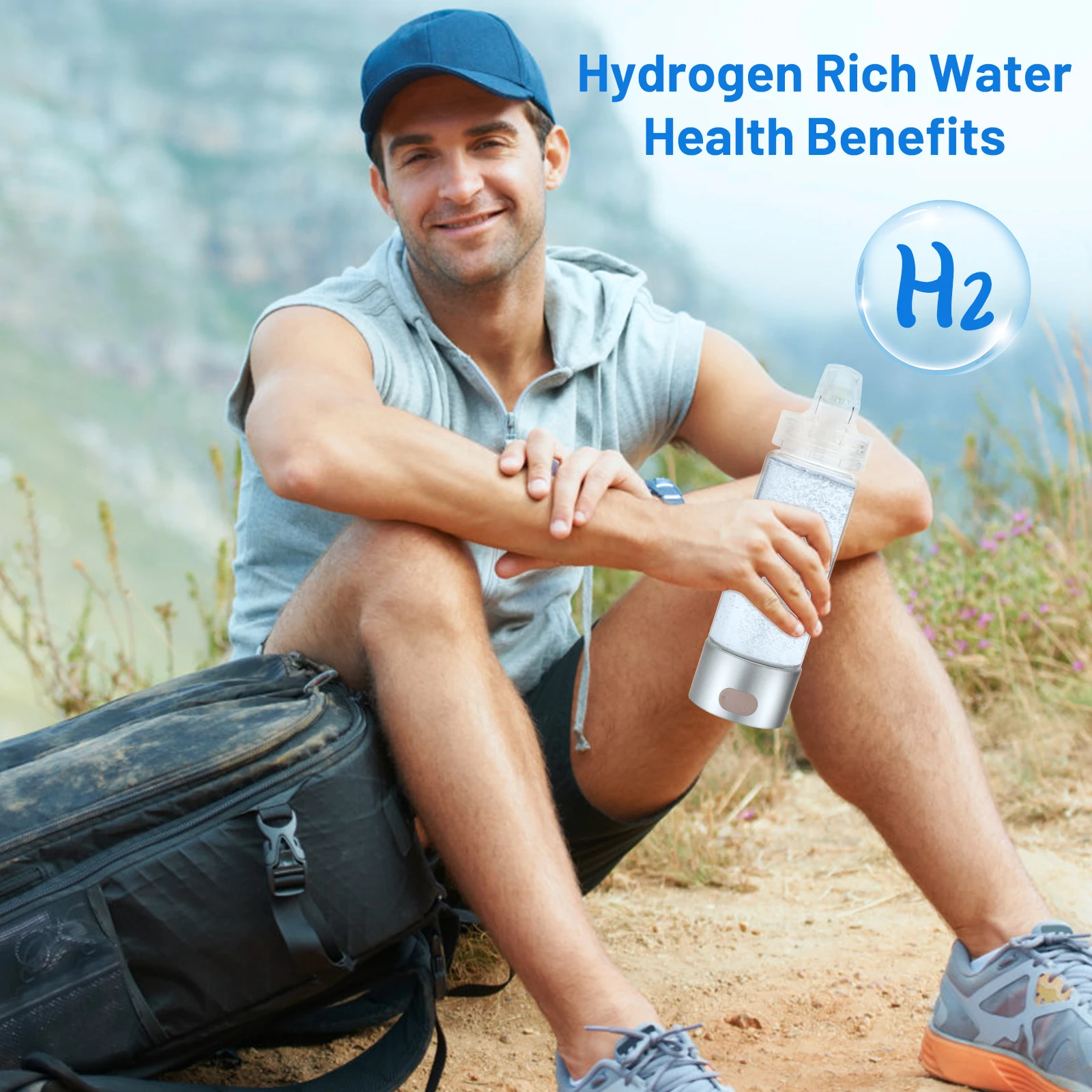 Hydrogen Generator Water Bottle PEM Ion Membrane Hydrogen-rich Water Cup Anion Health Cup Hydrogen-oxygen Separation Electrolyte enlarge