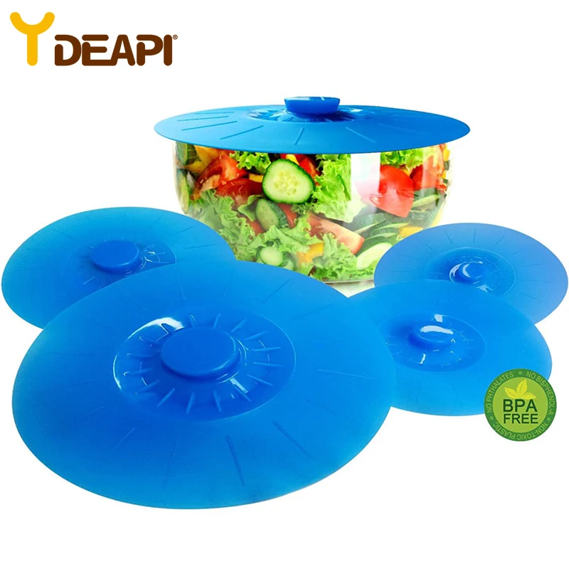 

YDEAPI Food Grade Silicone Silicone Bowl Lids Heat Resistant Microwave Cover Seal Reusable Suction Seal Covers for Bowls Plate