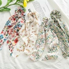 Резинки для волос женские в богемном стиле, эластичные резинки с принтом, держатель для галстуков для хвоста, аксессуары для волос