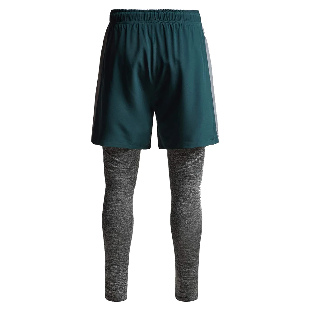 

Men Running Leggings Thicker Compression 2 in 1 Fast-Dry Mesh Elastic Gym Workout Body Toned Athlete Training Sport Jogger Pants
